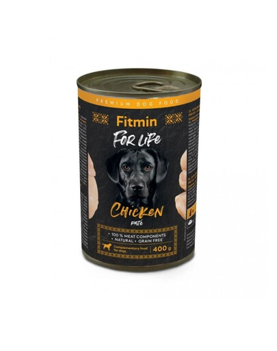 FITMIN For Life dog pate pâté di pollo per cani 400 g