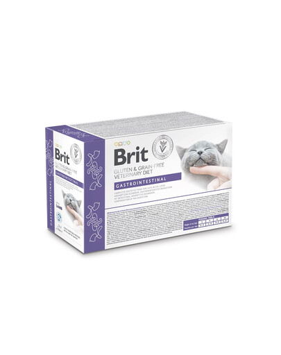 BRIT Veterinary Diet Grain Free Gastrointestinal Cat Fillets in Gravy Lamb 12x85g per gatti con problemi gastrointestinali