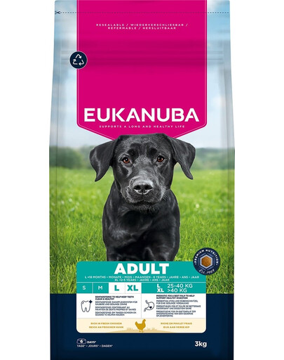Adult Large Breeds Chicken 3 kg sucha karma dla psów dużych ras bogata w świeżego kurczaka