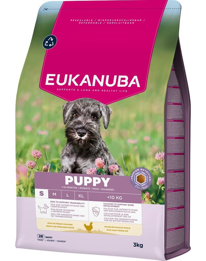 EUKANUBA Puppy Small Breeds Chicken 3 kg cibo secco per cuccioli di piccole razze ricco di pollo fresco