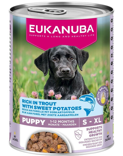 EUKANUBA Life Care Puppy Rich in Trout 400 g paté per cuccioli ricco di trota e patate dolci