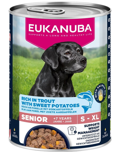 EUKANUBA Life Care Senior Rich in Trout 400 g paté per cani anziani ricco di trota e patate dolci