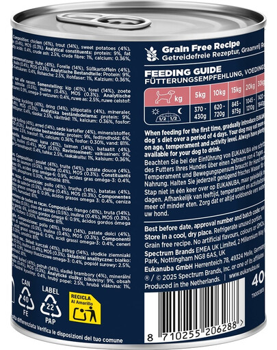 Life Care Senior Rich in Trout 400 g pasztet dla psów starszych bogaty w pstrąga i bataty