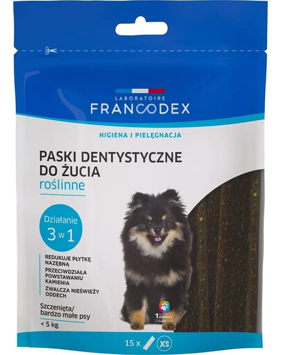 FRANCODEX Strisce da masticare XS contro l'alito cattivo 114 g/15 pezzi