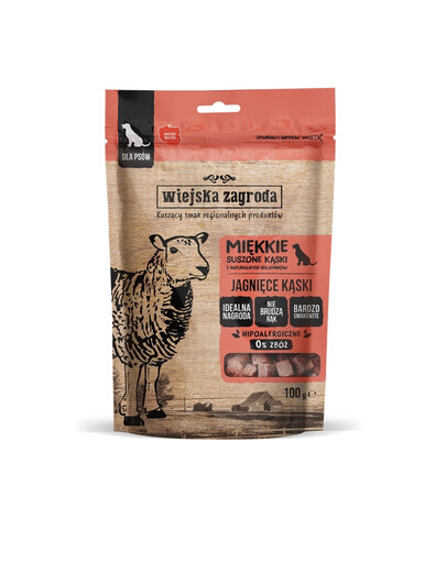 WIEJSKA ZAGRODA Bocconcini di agnello snack per cani 100 g