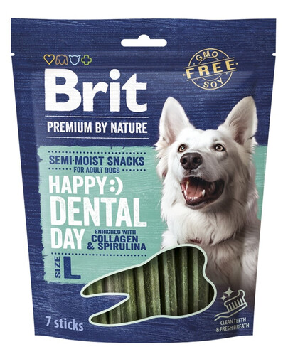 BRIT Premium Dog Dental Semi-moist Snack L 250 g snack dentale semi-umido per cani di taglia media e grande