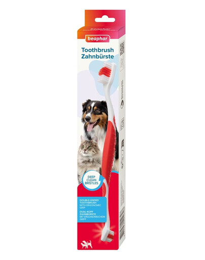 BEAPHAR Toothbrush Regular spazzolino da denti doppio lato per cani e gatti