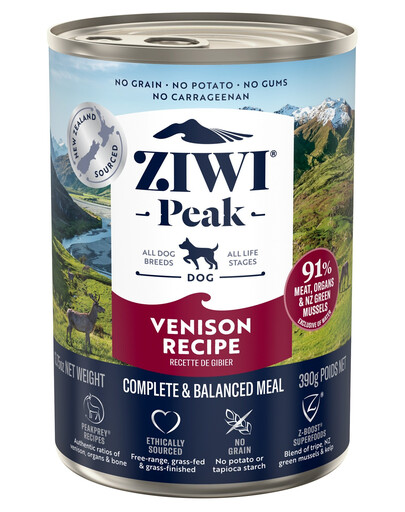 ZIWIPEAK Dog Venison Selvaggina 390 g
