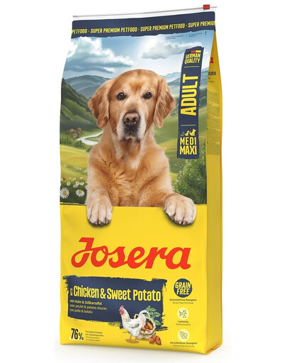 JOSERA Chicken with Sweet Potato Adult 12,5kg cibo secco senza cereali per razze medie e grandi