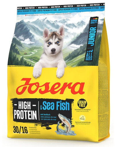 JOSERA High Protein Junior Sea Fish 900g cibo ad alto contenuto proteico per cuccioli