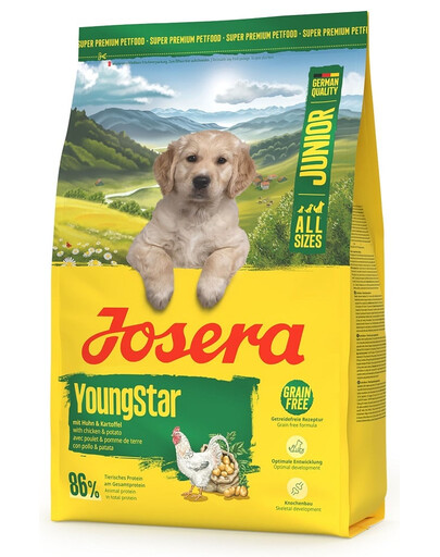 JOSERA YoungStar 3kg cibo secco senza cereali per cuccioli