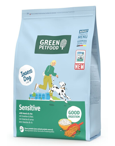 GREEN PETFOOD InsectDog Sensitive 3kg per cani sensibili con insetti e riso