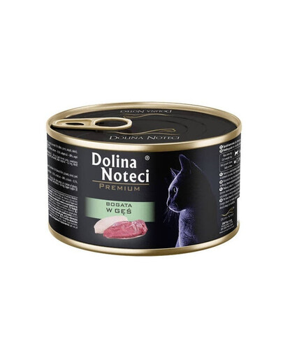 DOLINA NOTECI Premium Cibo umido per gatti ricco di oca 185 g