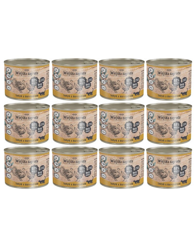 WIEJSKA ZAGRODA Kitten Tacchino e pollo per gattini 12x200 g