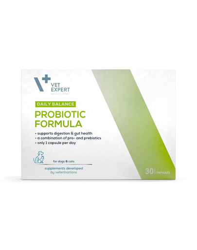VET EXPERT Daily Balance Probiotic Formula probiotico e prebiotico per cani e gatti 30 capsule