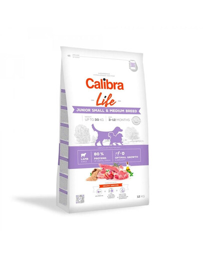 CALIBRA Dog Life Junior Small Medium Breed Lamb 2,5 kg con agnello per cuccioli di razze piccole e medie