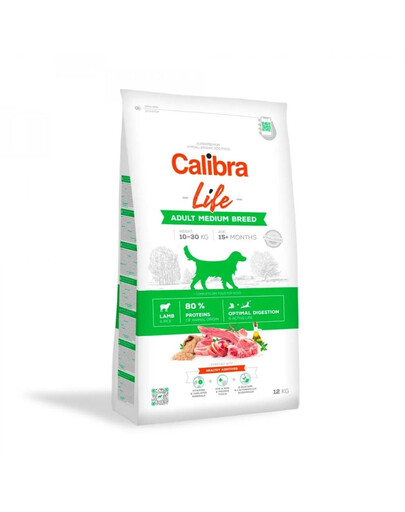 CALIBRA Dog Life Adult Medium Breed Lamb 2,5 kg con agnello per cani di taglia media