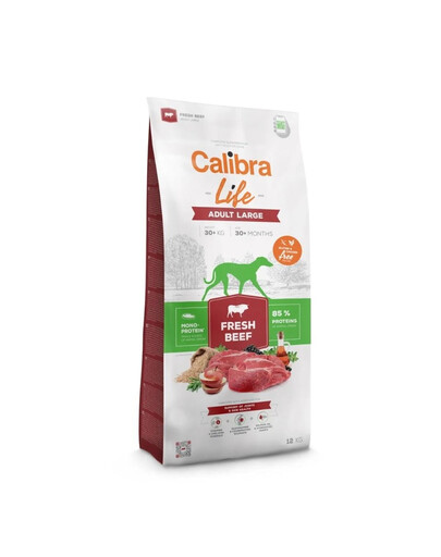 CALIBRA Dog Life Adult Large Fresh Beef 12 kg con manzo per cani di taglia grande