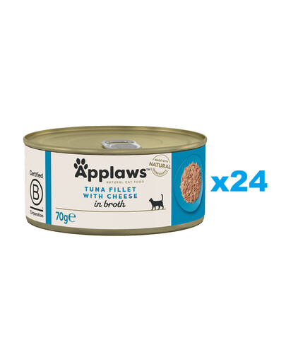 APPLAWS Cat Adult Tuna with Cheese in Broth tonno con formaggio in brodo 24 x 70g