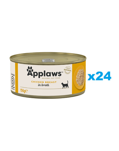 APPLAWS Cat Adult Chicken Breast in Broth petto di pollo in brodo 24 x 156g