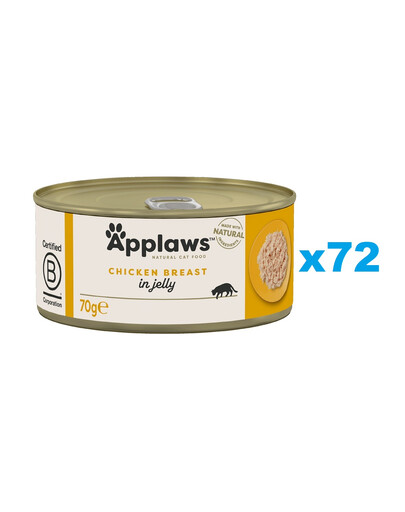 APPLAWS Cat Adult Chicken Breast in Jelly pollo in gelatina 72 x 70g