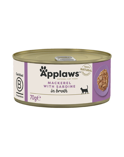 APPLAWS Cibo umido per gatti Sgombro e sardina 70g