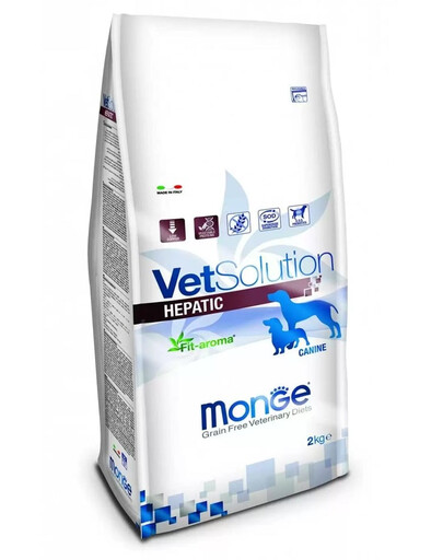 MONGE Vet Solution Dog Hepatic 2 kg per cani con problemi epatici