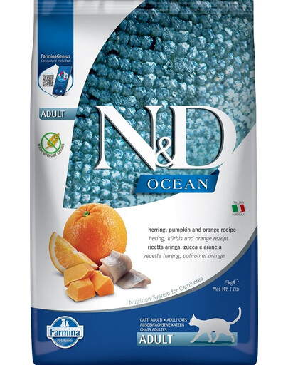 FARMINA N&D Ocean Cat Adult Pumpkin, Herring and Orange Aringa, zucca e arancia 50 g