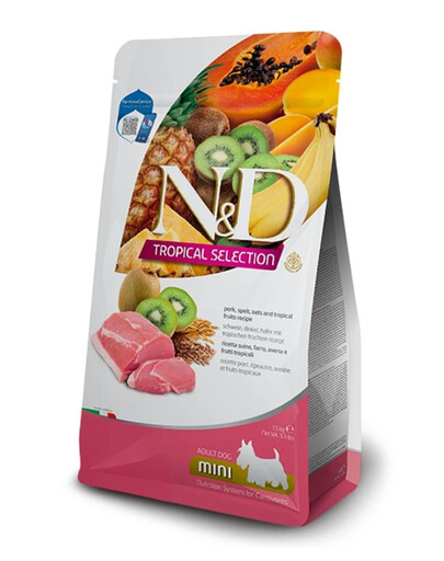 FARMINA N&D Tropical Selection Dog Adult Mini Maiale, farro, avena e frutti tropicali 100 g