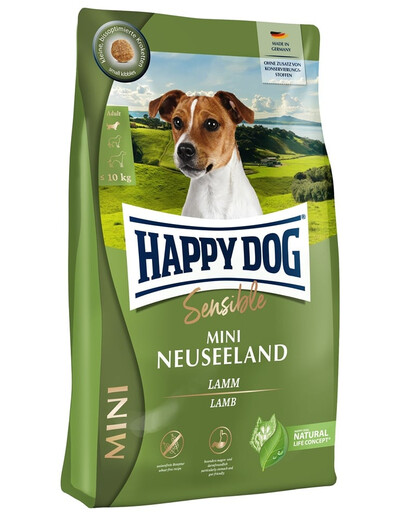 HAPPY DOG Sensible Mini Nuova Zelanda Agnello 4 kg cibo secco per cani