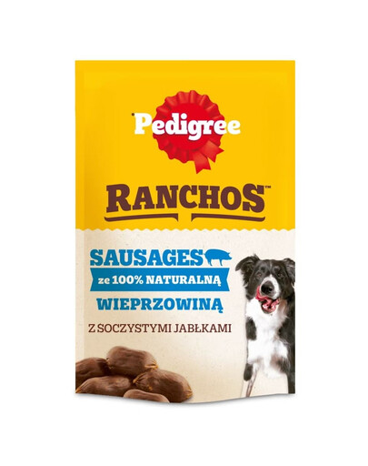 PEDIGREE Ranchos Sausages 100% maiale 60g snack naturali per cani