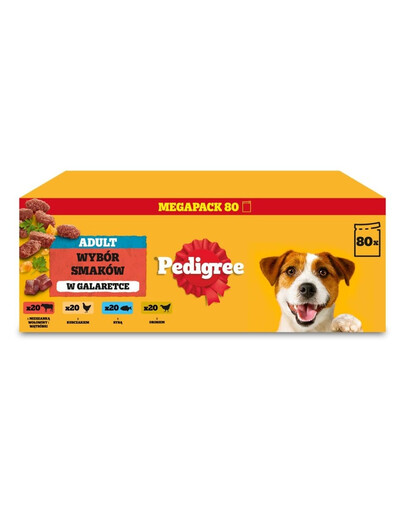 PEDIGREE Adult Selezione di Gusti in gelatina 80x100 g cibo umido per cani