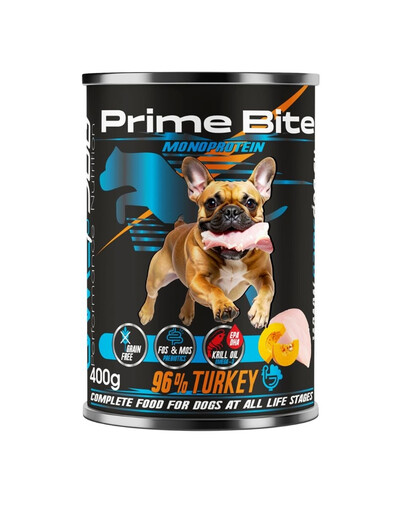 GAME DOG Prime Bite Tacchino con zucca 400g cibo umido per cani di ogni età