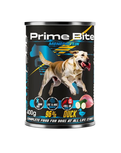 GAME DOG Prime Bite Anatra con zucchine 400g cibo umido per cani di ogni età