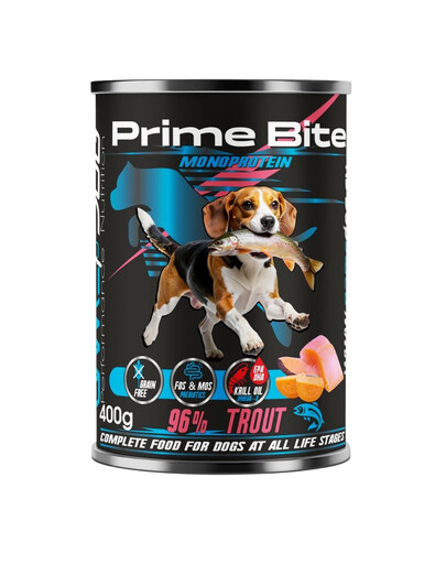 GAME DOG Prime Bite Trota con patata dolce 400g cibo umido per cani di tutte le età