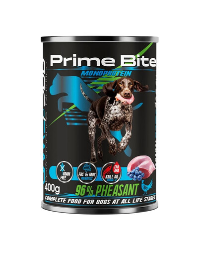 GAME DOG Prime Bite Fagiano con mirtilli 400g cibo umido per cani di tutte le età
