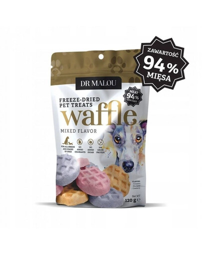 DR MALOU Waffle Mixed Flavor Wafle liofilizate di carne di pollo 120g