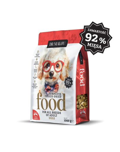 DR MALOU Cibo liofilizzato Anatra con coniglio 1 kg cibo secco per cani