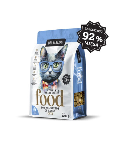 DR MALOU Cibo liofilizzato Anatra con agnello 1 kg cibo secco per gatti