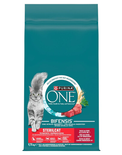 PURINA ONE Sterilcat Ricca di manzo e grano 9,75 kg cibo secco per gatti sterilizzati