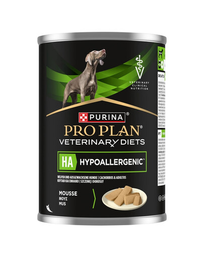 PURINA PRO PLAN Veterinary Diets Canine HA Hypoallergenic 400g per intolleranze alimentari, cibo umido per cani adulti e cuccioli