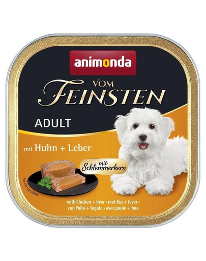 ANIMONDA Vom Feinsten Gourmet centre Adult con pollo e fegato 150g paté per cani