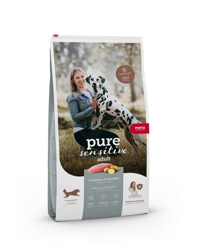 MERA Dog Pure Sensitive Fresh Meat Adult Turkey Potato 12,5 kg tacchino e patate, cibo secco per cani sensibili