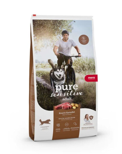 MERA Dog Pure Sensitive Fresh Meat Adult Beef Potato 12,5 kg manzo e patate, cibo secco per cani sensibili