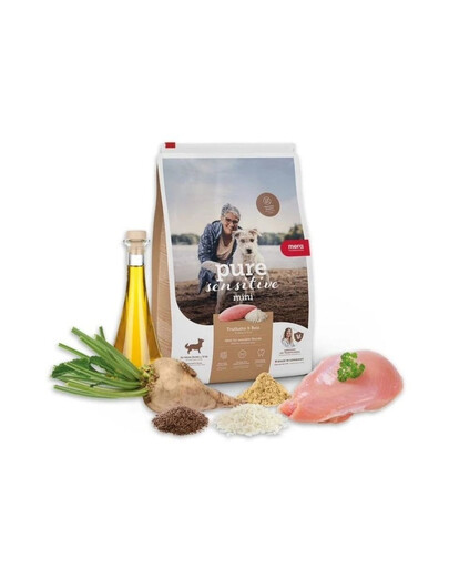 MERA Dog Pure Sensitive Adult Mini Turkey Rice 4 kg tacchino e riso, cibo secco per cani sensibili di piccole razze