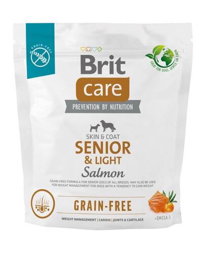 Care Grain-free Senior&Light karma sucha z łososiem 1 kg