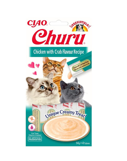 Churu Cat kremowy przysmak dla kota kurczak i krab 56 g
