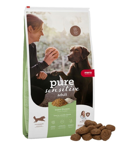 MERA Dog Pure Sensitive Adult Insect Protein 4 kg proteine insetto, cibo secco per cani sensibili