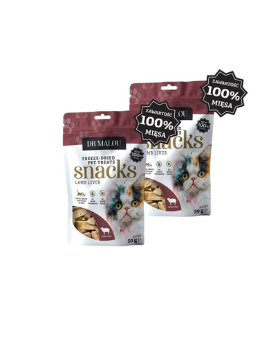 DR MALOU 100% fegato di agnello liofilizzato 2x50g snack per gatti