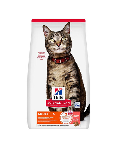 HILL'S Science Plan Feline Adult Salmon 10 kg crocchette per gatti adulti con salmone